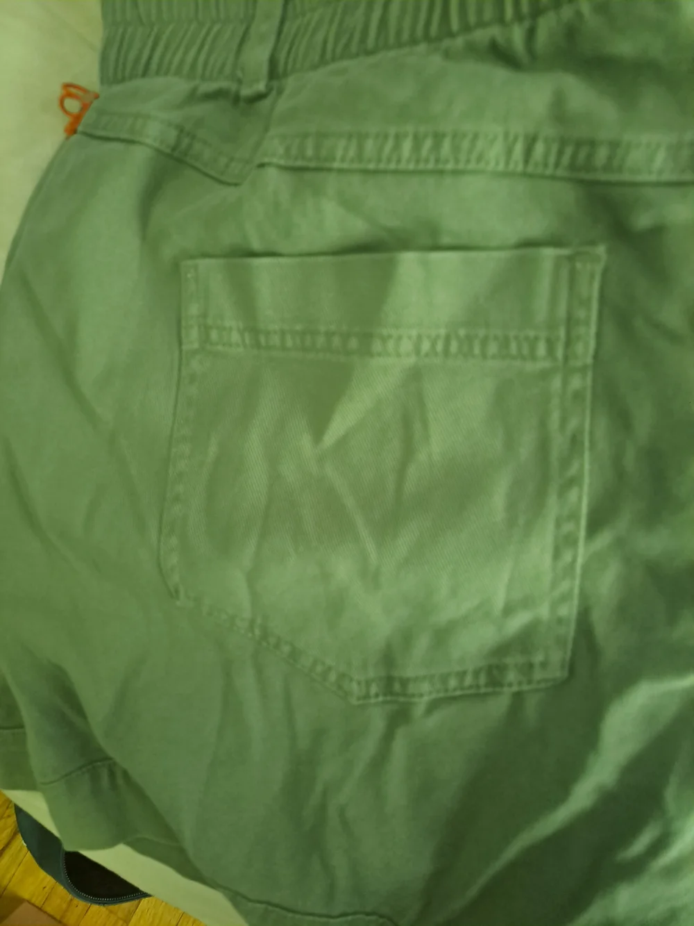 Original Penguin Sage Green High-Waist Button-Front Shorts